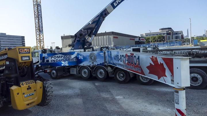 Commercial Concrete Pumping Work Quebec