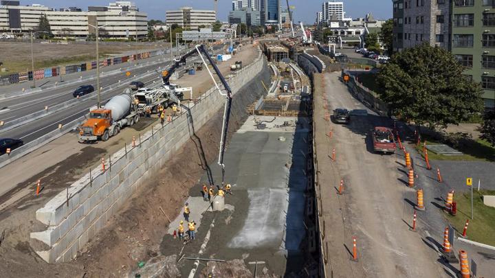 Travaux pompage de béton résidentiel Québec